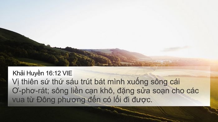 Khải Huyền 16:12 VIE Bible Verse Image