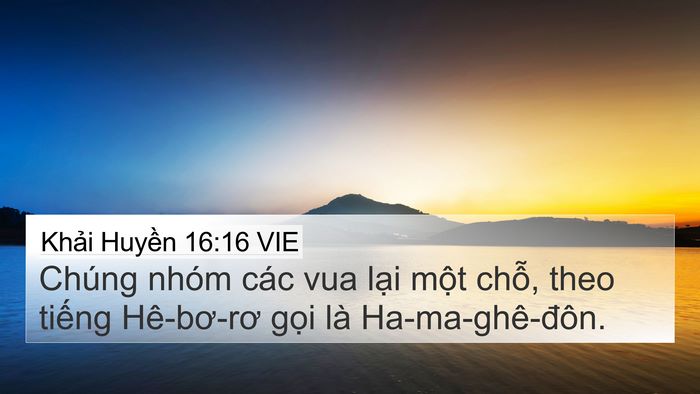 Khải Huyền 16:16 VIE Bible Verse Image