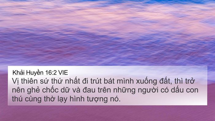 Khải Huyền 16:2 VIE Bible Verse Image