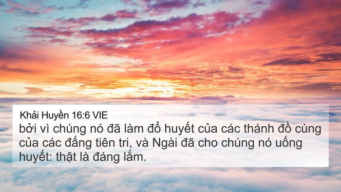Khải Huyền 16:6 VIE Bible Verse Image