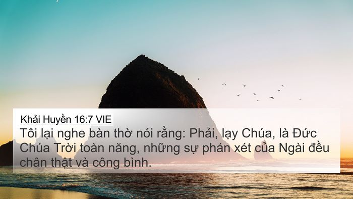 Khải Huyền 16:7 VIE Bible Verse Image