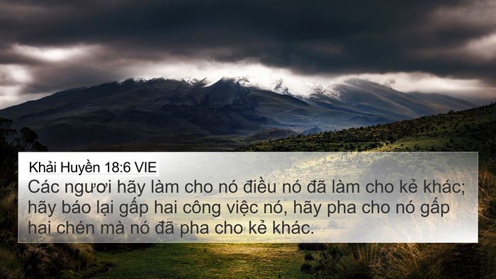 Khải Huyền 18:6 VIE Bible Verse Image