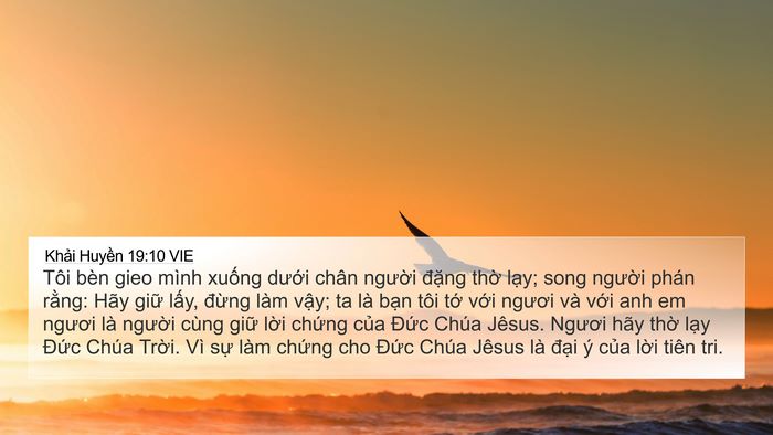 Khải Huyền 19:10 VIE Bible Verse Image