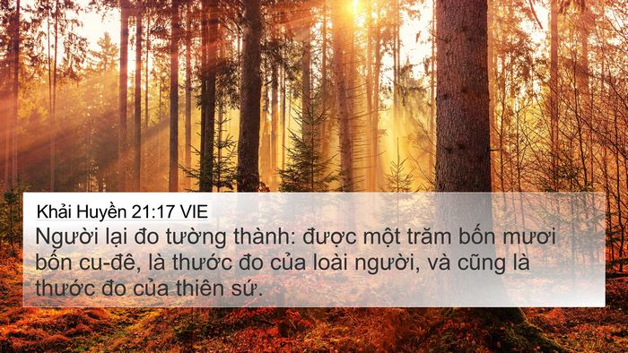 Khải Huyền 21:17 VIE Bible Verse Image