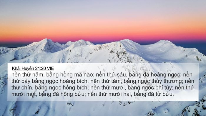 Khải Huyền 21:20 VIE Bible Verse Image