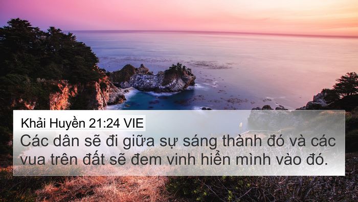 Khải Huyền 21:24 VIE Bible Verse Image