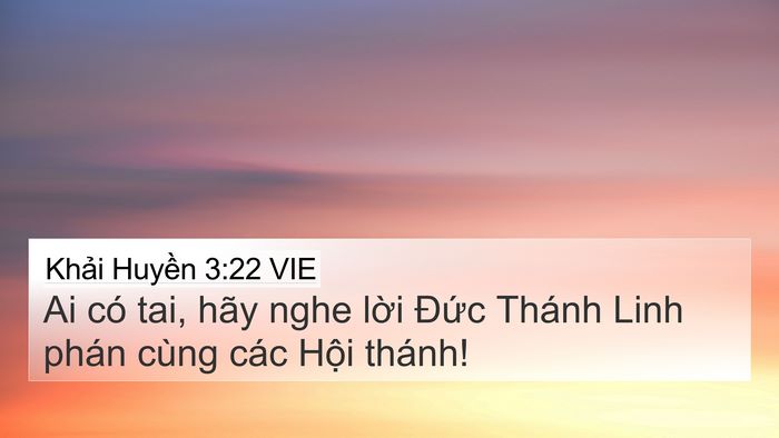 Khải Huyền 3:22 VIE Bible Verse Image
