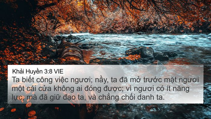 Khải Huyền 3:8 VIE Bible Verse Image