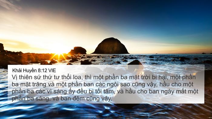 Khải Huyền 8:12 VIE Bible Verse Image