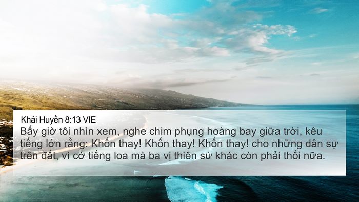 Khải Huyền 8:13 VIE Bible Verse Image