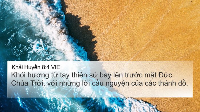 Khải Huyền 8:4 VIE Bible Verse Image