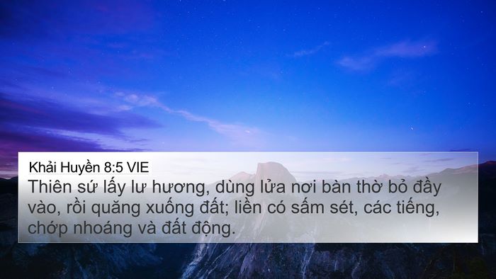 Khải Huyền 8:5 VIE Bible Verse Image