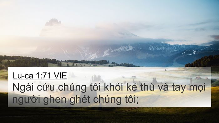 Lu-ca 1:71 VIE 4K Wallpaper - Ngài cứu chúng tôi khỏi kẻ thù và tay - 4K Wallpaper Bible Verse