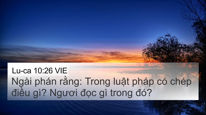 Lu-ca 10:26 VIE Bible Verse Image