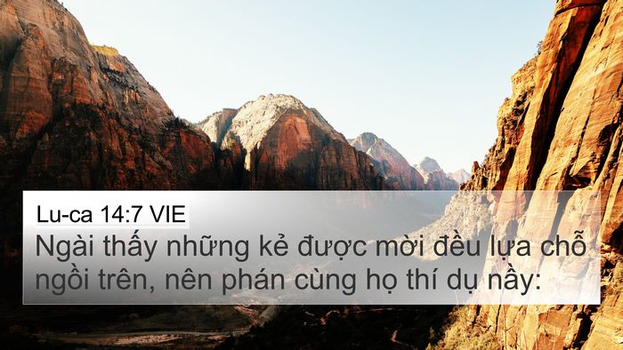 Lu-ca 14:7 VIE Bible Verse Image