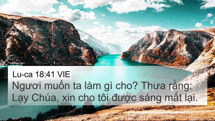 Lu-ca 18:41 VIE 4K Wallpaper - Ngươi muốn ta làm gì cho? Thưa rằng: - 4K Wallpaper Bible Verse