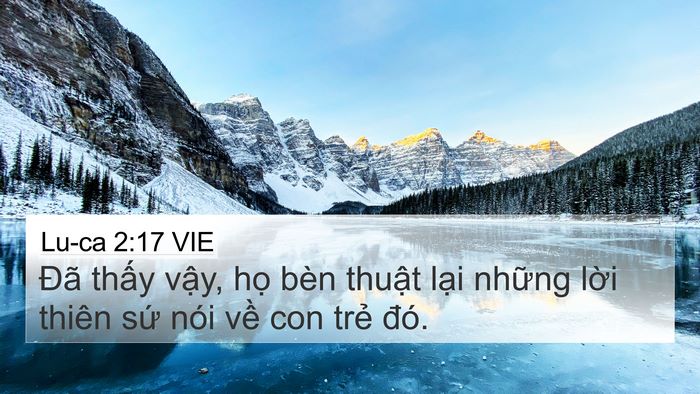 Lu-ca 2:17 VIE 4K Wallpaper - Đã thấy vậy, họ bèn thuật lại - 4K Wallpaper Bible Verse