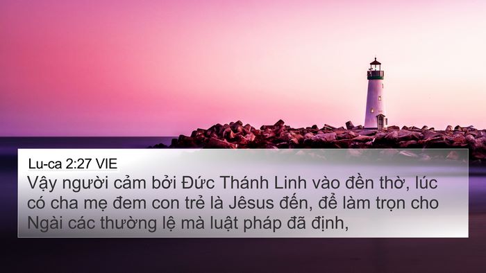 Lu-ca 2:27 VIE 4K Wallpaper - Vậy người cảm bởi Đức Thánh Linh - 4K Wallpaper Bible Verse