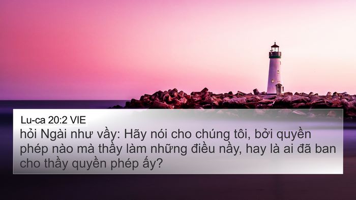 Lu-ca 20:2 VIE Bible Verse Image