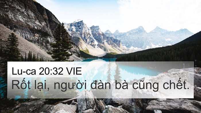 Lu-ca 20:32 VIE 4K Wallpaper - Rốt lại, người đàn bà cũng - 4K Wallpaper Bible Verse
