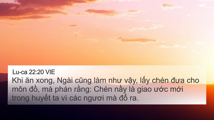 Lu-ca 22:20 VIE Bible Verse Image