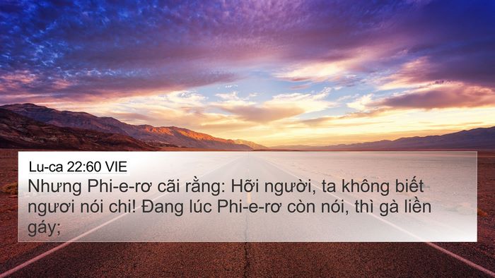 Lu-ca 22:60 VIE Bible Verse Image