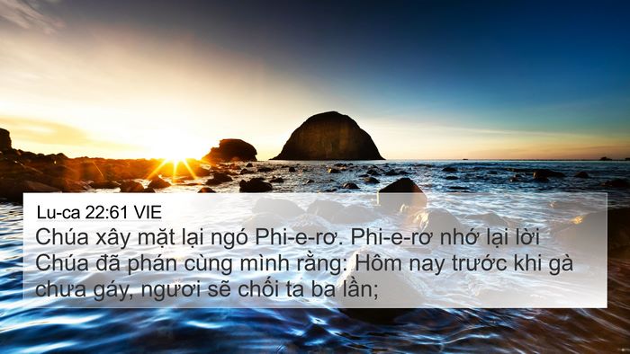 Lu-ca 22:61 VIE 4K Wallpaper - Chúa xây mặt lại ngó Phi-e-rơ. Phi-e-rơ - 4K Wallpaper Bible Verse