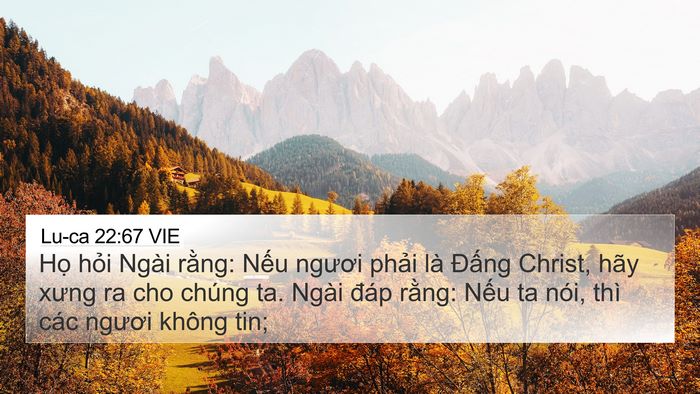 Lu-ca 22:67 VIE 4K Wallpaper - Họ hỏi Ngài rằng: Nếu ngươi phải là - 4K Wallpaper Bible Verse