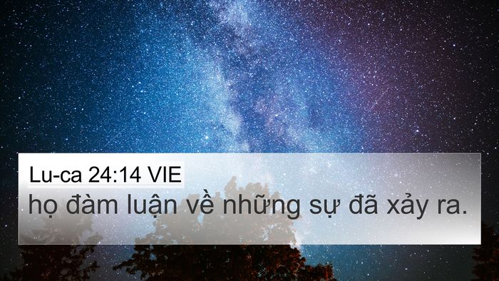 Lu-ca 24:14 VIE 4K Wallpaper - họ đàm luận về những sự đã xảy - 4K Wallpaper Bible Verse