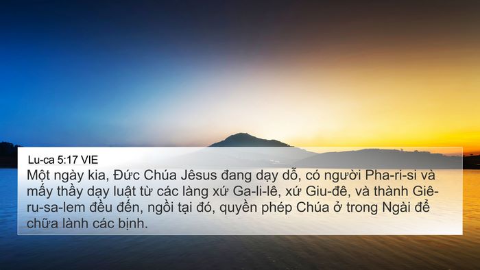 Lu-ca 5:17 VIE 4K Wallpaper - Một ngày kia, Đức Chúa Jêsus đang dạy - 4K Wallpaper Bible Verse