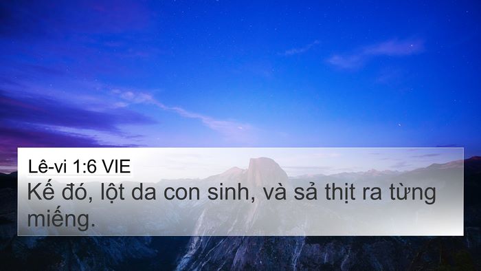Lê-vi 1:6 VIE Bible Verse Image