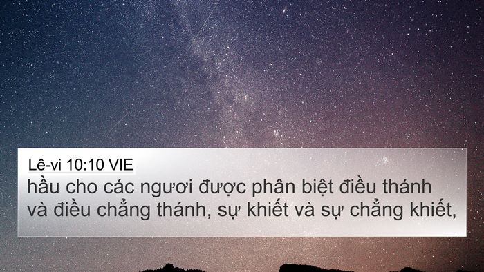 Lê-vi 10:10 VIE Bible Verse Image
