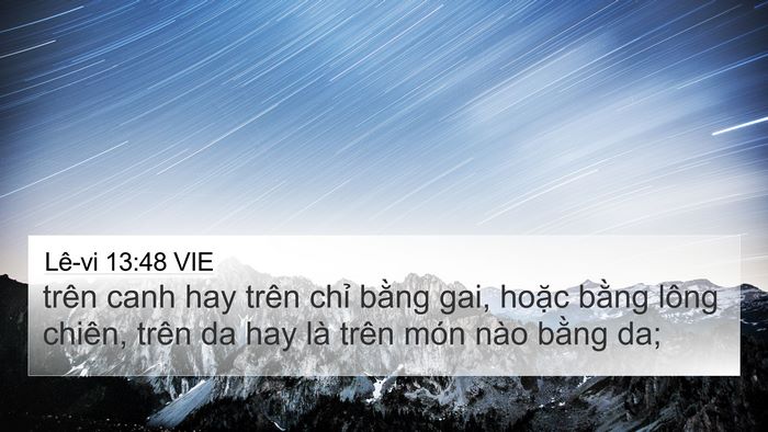 Lê-vi 13:48 VIE 4K Wallpaper - trên canh hay trên chỉ bằng gai, hoặc - 4K Wallpaper Bible Verse