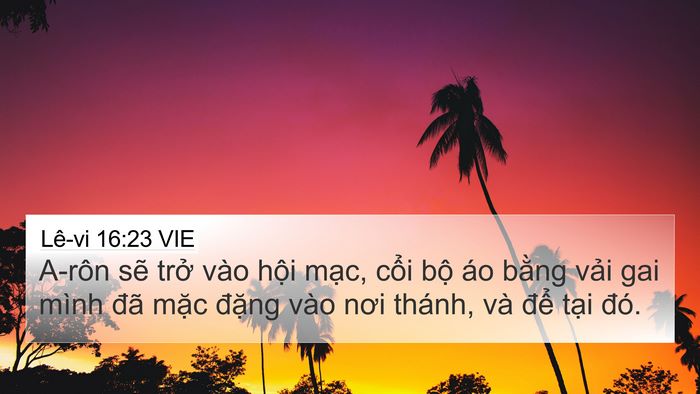 Lê-vi 16:23 VIE Bible Verse Image