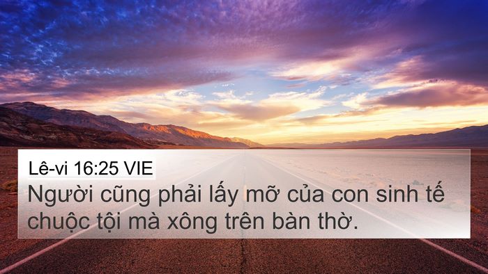 Lê-vi 16:25 VIE Bible Verse Image