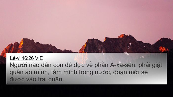 Lê-vi 16:26 VIE Bible Verse Image