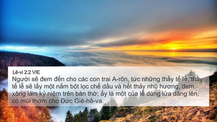 Lê-vi 2:2 VIE 4K Wallpaper - Người sẽ đem đến cho các con trai - 4K Wallpaper Bible Verse