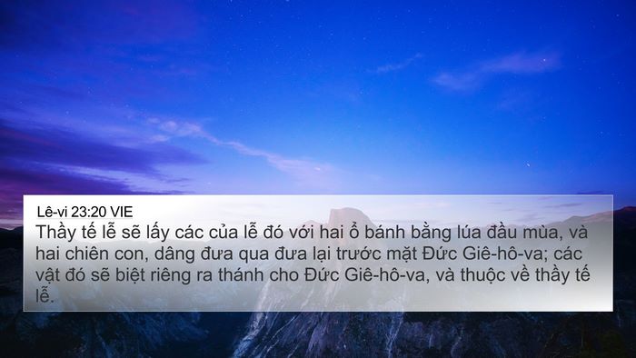 Lê-vi 23:20 VIE Bible Verse Image
