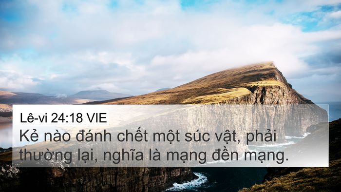 Lê-vi 24:18 VIE 4K Wallpaper - Kẻ nào đánh chết một súc vật, phải - 4K Wallpaper Bible Verse