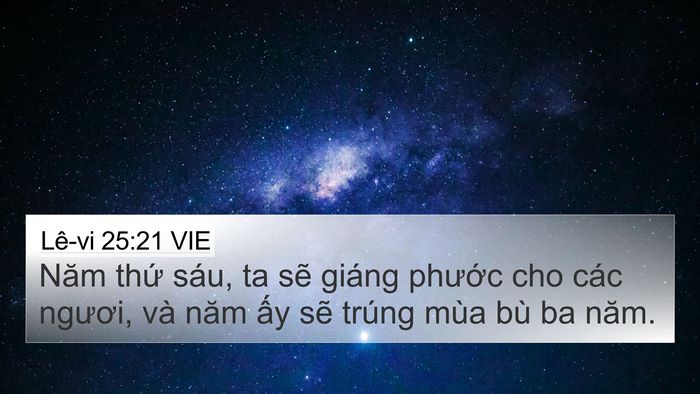 Lê-vi 25:21 VIE Bible Verse Image