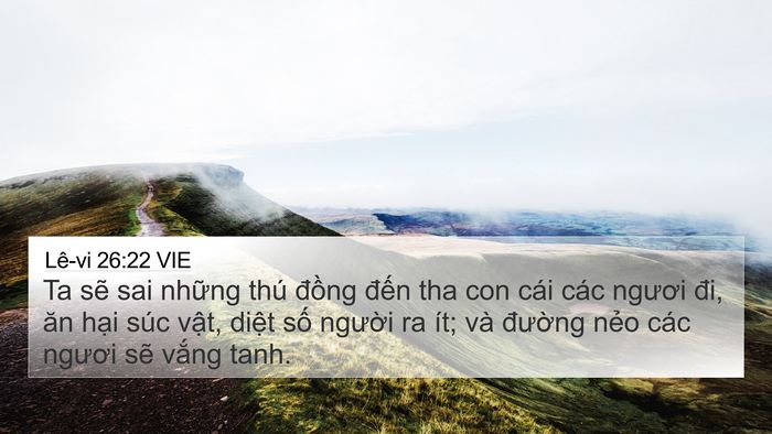 Lê-vi 26:22 VIE Bible Verse Image