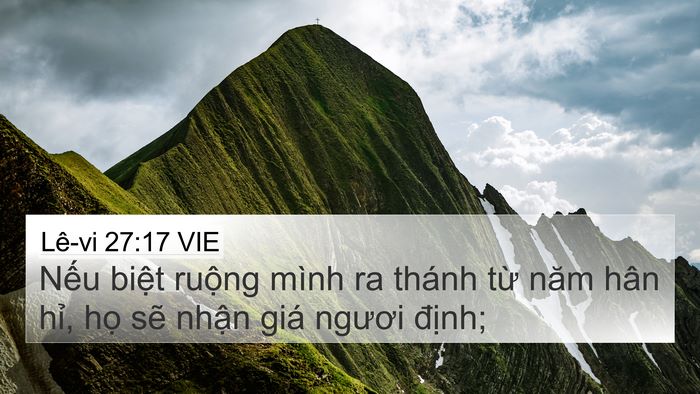 Lê-vi 27:17 VIE 4K Wallpaper - Nếu biệt ruộng mình ra thánh từ năm - 4K Wallpaper Bible Verse
