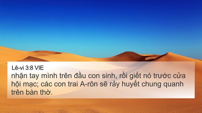 Lê-vi 3:8 VIE Bible Verse Image