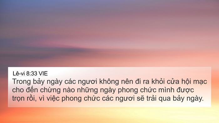 Lê-vi 8:33 VIE Bible Verse Image