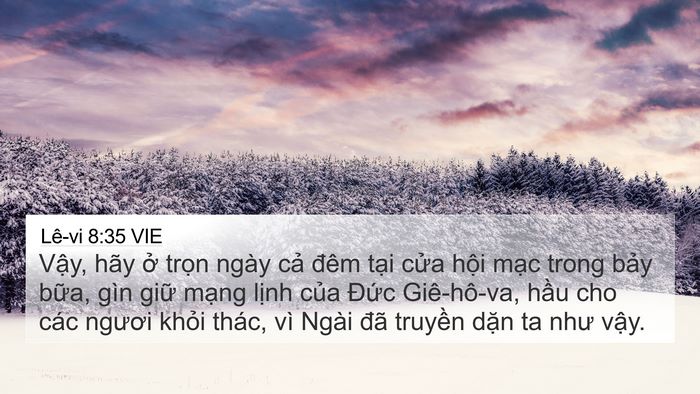 Lê-vi 8:35 VIE Bible Verse Image