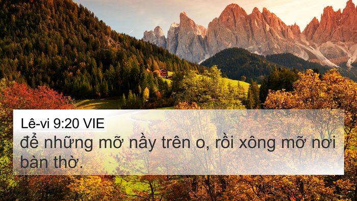 Lê-vi 9:20 VIE 4K Wallpaper - để những mỡ nầy trên o, rồi xông - 4K Wallpaper Bible Verse
