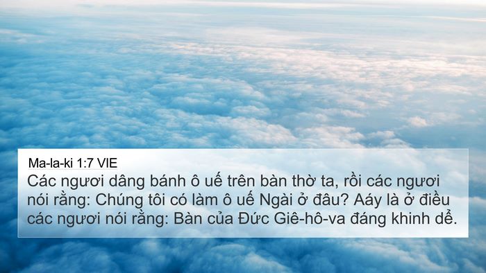 Ma-la-ki 1:7 VIE Bible Verse Image