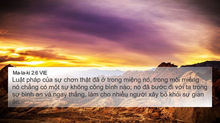 Ma-la-ki 2:6 VIE Bible Verse Image