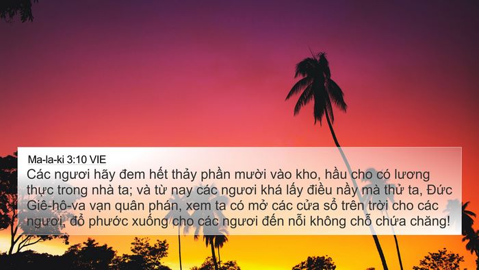 Ma-la-ki 3:10 VIE Bible Verse Image