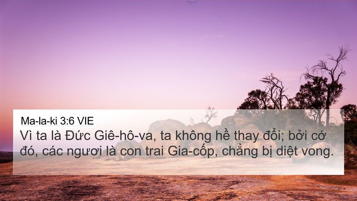 Ma-la-ki 3:6 VIE Bible Verse Image